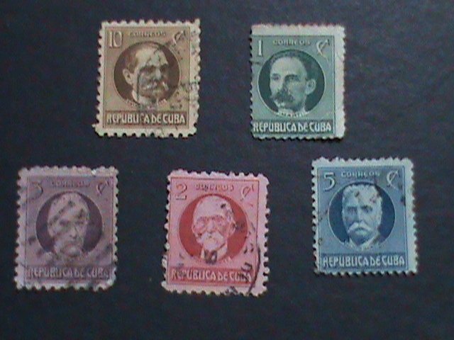 ​CUBA- VERY OLD CUBA STAMPS FAMOUS PEOPLE USED- VF  WE SHIP TO WORLD WIDE.