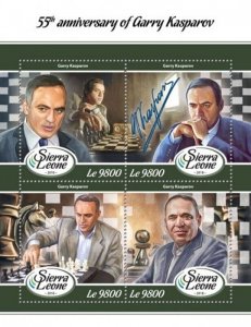 Sierra Leone - 2018 Garry Kasparov - 4 Stamp Sheet - SRL18012a
