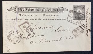 1886 Buenos Aires Argentina Postal Stationery Postcard Cover Locally Used