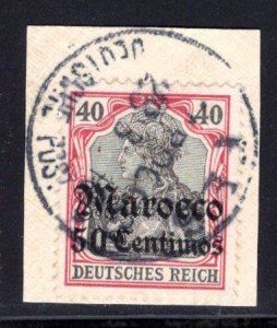 German Offices in Morocco #26,  Fes Marocco CDS 28 March 1910, signed E