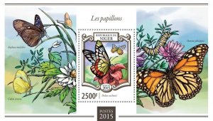 [850 42]- YEAR 2016 - NIGER - BUTTERFLIES    1V   complet set  MNH/**