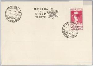 56565 -  FLOWERS: ORCHIDS - ITALY -  POSTAL HISTORY:  POSTMARK on COVER 1959