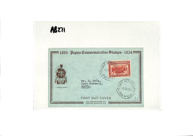 AB271 British 1934 Papua Port Moresby FDC {samwells-covers}PTS