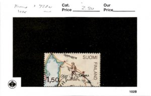 Finland, Postage Stamp, #728a Used, 1985 Map (AB)
