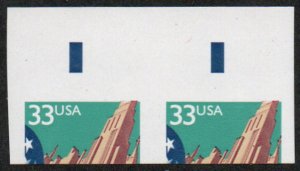 USA #3281a OG NH, Imperf Pair, miscut, neat error!