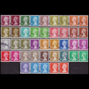 G.B.-MACHINS 1993 - Scott# MH199-241 Queen Mixed LH Set of 41