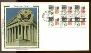 1896a BOOKLET PANE of 6 SUPREME COURT FDC WASHINGTON, DC  COLORANO SILK CACHET