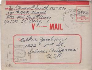 United States A.P.O.'s Soldier's Free Mail 1945 U.S. Army Postal Service A.P....