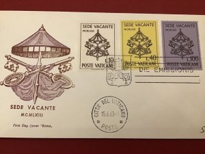 Vatican 1963 Sede Vacante First Day Cover Postal Cover R42311