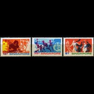 SINGAPORE 1972 - Scott# 161-3 Youth Set of 3 NH