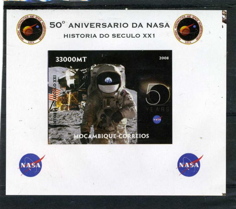 MOZAMBIQUE 2008 SPACE NASA Astronaut Deluxe s/s Mint (NH) VF