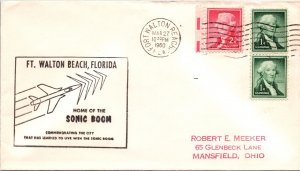 US SPECIAL EVENT CACHETED COVER FT. WALTON BEACH HOME OF THE SONIC BOOM 1960 B