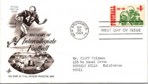 FDC 1969 SC #1382 Artcraft Cachet - New Brunswick NJ - Single - J1919