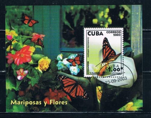 Cuba 4337 Souvenir sheet Used Butterfly (C0023)