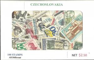 Czechoslovakia Mix, 100 All Different, Used**-