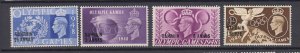 J39593, JL stamps,1948 bahrain set mh #64-7 olympic ovpt,s