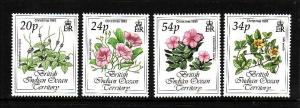 BIOT-Sc#141-4-unused NH set-Christmas-Flowers-1993-