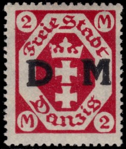 ✔️  GERMANY DANZIG 1921/1922 - OFFICIAL DM OVERPRINT - SC. O19 ** MNH [ST42] 