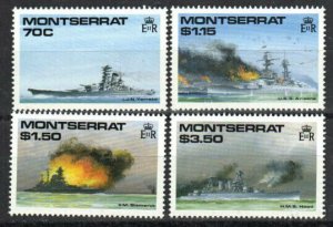 Montserrat Stamp 731-734  - World War II battleships