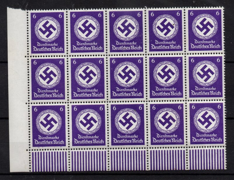 Germany 1942 6pf Official mint margin block WS36122