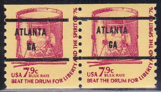 Precancel - Atlanta, GA PSS 1615-81 Coil Gap Pair - MNH