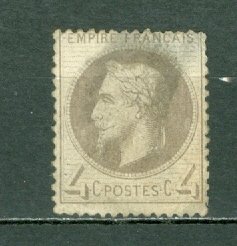 FRANCE 1863  NAPOLEON #31  USED LIGHT THIN...$37.50