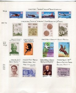 INDIA; 1979-80 early pictorial issues useful Mint hinged LOT on page