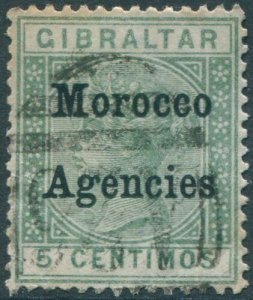 Morocco Agencies 1898 SG1 5c green QV FU (amd)