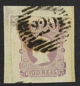 MOMEN: PORTUGAL SC #4 1853 IMPERF USED CAT. $1,900 LOT #62581