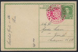 AUSTRIA CZECHOSLOVAKIA 1908 POST CARD OF AUSTRIA KAIZAR 60 YEAR ANNIVERSARY WITH