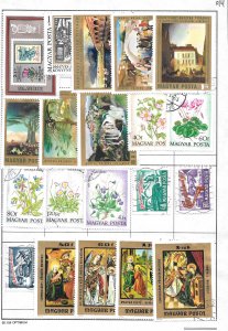 HUNGARY #Z44 Mixture Page of 20 stamps.  Collection / Lot