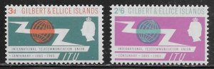 Gilbert & Ellice Islands Scott #'s 87 - 88 MH