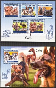 Guinea Bissau 2018 Dogs sheet + S/S MNH