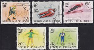 Niger 347-349+C266-C267 USED 1976 XII Winter Olympic Games