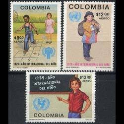 COLOMBIA 1979 - Scott# C673-5 Intl.Children Year Set of 3 LH