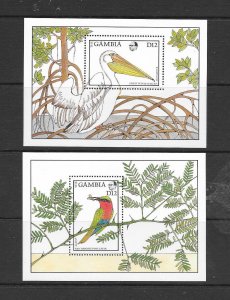 BIRDS - GAMBIA #727-8 MNH