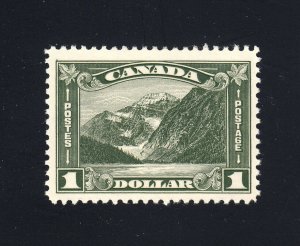 CANADA: Scott #177 $1.00 Mt. Cavell, Mint OG LIGHTLY HINGED