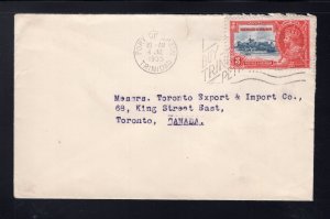 Trinidad 1935 cover to Toronto franked 3p Silver Jubilee, Scott 44