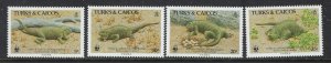 Turks and Caicos 710-13 MNH 1986 Iguanas (ap6833)