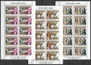 A1030 2007 Guinea Fauna Birds In Art Ornitologists Audubon ! 10Set Mnh