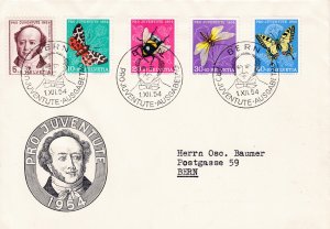 Switzerland 1954 Pro Juventute Complete (5) First Day Cover  ScottB237-241