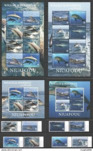 2020 Niuafo'Ou Whales & Dolphins ! Sale Marine Life 2Sh+2Kb+Full Set ** Nw701-6