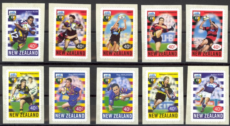 New Zealand Sc# 1587-1596 MNH 1999 Rugby