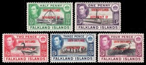 Falkland Islands - South Shetlands Scott 5L1-5L5 (1944) Mint NH/H VF M