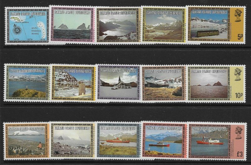 FALKLAND IS.DEP. SG74A/88A 1980 DEFINITIVE SET MNH