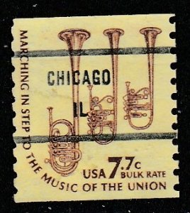 United States    1614 (1)  Coil    Precancel     Chicago ILL.   Le 7.7
