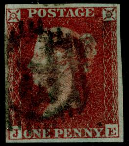 SG10, 1d deep red-brown PLATE 162, FINE USED. Cat £50. 4 MARGINS. JE