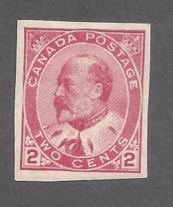 CANADA # 90e MINT OGH IMPERFORATE 2c CARMINE KEVII TYPE I BS27737