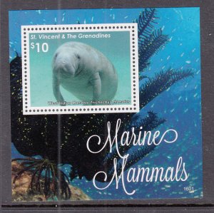 St Vincent 4056 Manatee Souvenir Sheet MNH VF