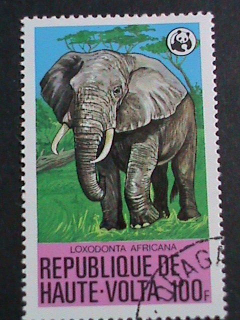 UPPER VOLTA STAMP-WWF-WORLD WILDLIFE FUN ANIMALS CTO STAMPS SET VERY FINE